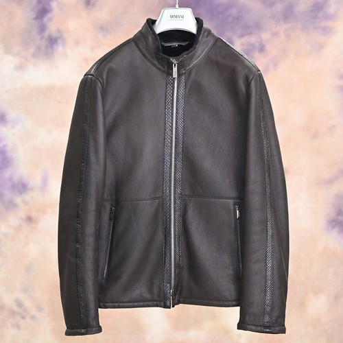 Giacca blusa pelle armani - giacca,