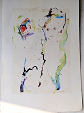 Litografia intitolata "Ritratto" dell'artista italiano Ernesto Treccani (1920-20