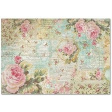 Carta di riso Stamperia cm.48x33 DFS disegni vari fiori angeli auto decoupage