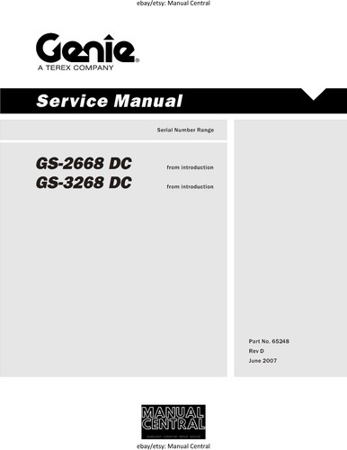 Genie 2668 gs 3268 - dc, gs-3268