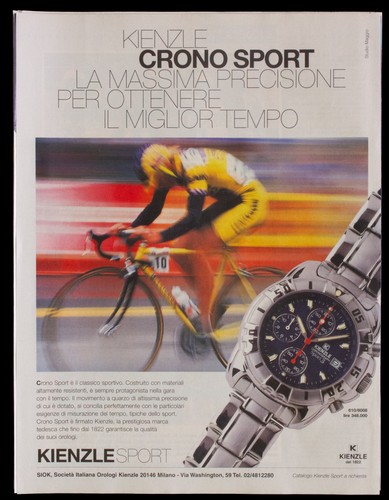 Pubblicità orologio kienzle - pubblicitÀ,