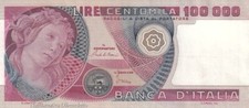 Repubblica Italiana - 100.000 / 100000 Lire Botticelli 1980  PERIZIATA
