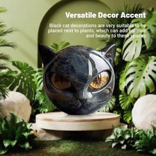 Black Cat Resin Marble Statue