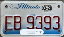 TARGA Originale USA moto ILLINOIS "Lincoln" americana motociclista raduno harley