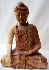 Buddha in legno di suar o noce