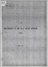 MUNIZIONAMENTO DI ARMI DELLA FANTERIA AMERICANA TESTO E TAVOLE  (FOTOCOPIA) WWII