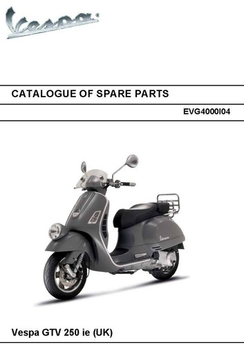 Piaggio vespa parts - parts, manual