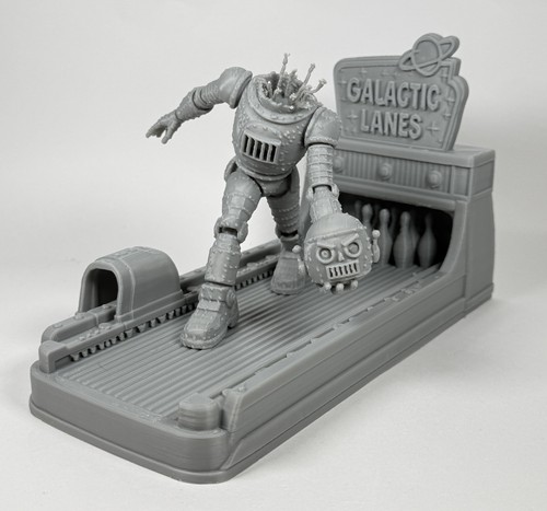Robot bowling alley - robot,