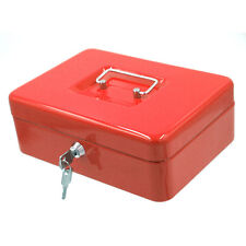 x Cassetta Sicurezza In Metallo Porta Valori Soldi Monete Chiave 30x24x9cm cir