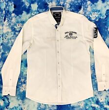Camicia Paul & Shark Ocean Team Havana tutta ricamata cotone Taglia M (40)