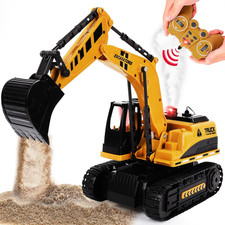 Escavatore Radiocomandato per Bambini, 12 Canale Escavatore Giocattolo Con Nebul