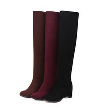 Stivali donna zeppa tacco