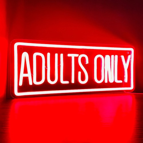 Insegna neon led rosso - rosso, adult