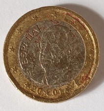1 Euro Spagna 2001 con errore