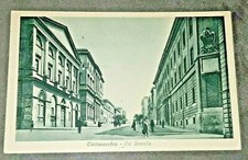 Civitavecchia VIA CENCELLE ANIMATA VIAGGIATA antica cartolina postale 1935
