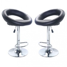 Sgabello ufficio ecopelle nero