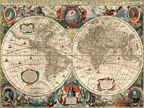 Quadro mappa emisfero mondo - mappa,