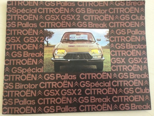 Citroen depliant 1974 75 - citroen, gs