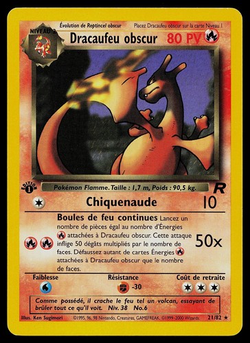 Carta pokemon dark - -, charizard