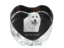 Mastino dei Pirenei cuore di cristallo con cane Art-Dog