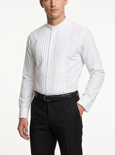Camicia collo coreana uomo