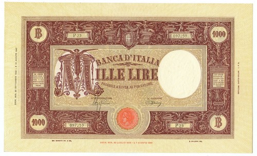 1000 lire barbetti grande - grande, m