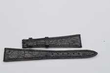 BAUME & MERCIER Bracciale In Pelle 16MM Per Chiusura A Dente 10MM Nero