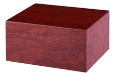 Umidificatore polimerico Angelo Humidor Premium vero legno impiallacciato mogano 100 sigari