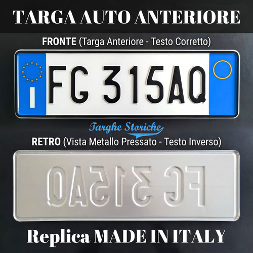 Replica targa auto - replica,