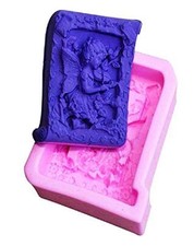 Stampo Silicone Angelo Violino Fiori Sapone Resina Gesso Uso L.21338