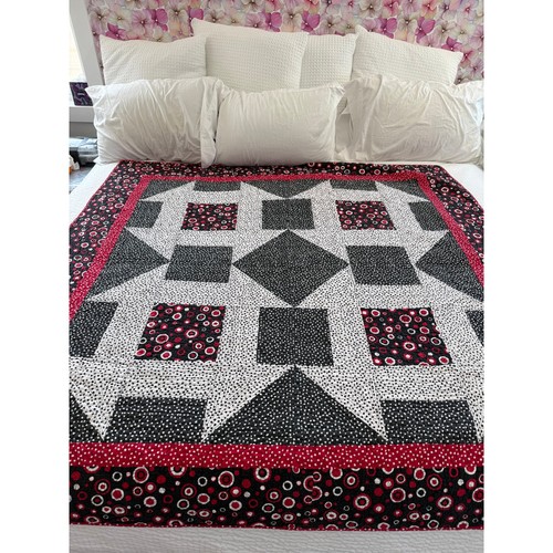 Trapunta patchwork geometrica