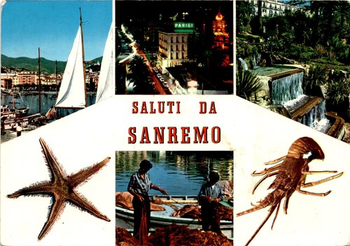Cartolina parigi sanremo - cartolina,