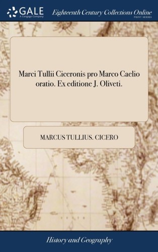 Cicero marci tullii nis pro - -,