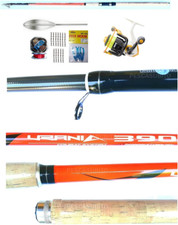 Kit Pesca Bombarda Raglou Mare Canna Urania 3.90m 50/70g + Mulinello + Accessori