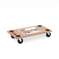 CARRELLO TRASPORTO MOBILI CON RUOTE BASE DI LEGNO PIATTA PORTATA 200KG 58x29,5cm