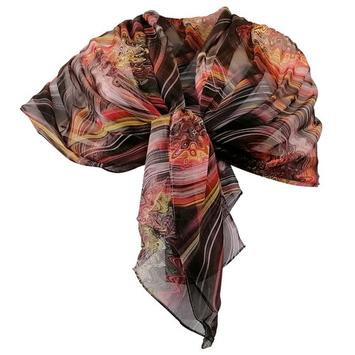 Elegante nero sciarpa foulard - elegante,