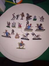 Lotto 16 Miniature metallo fantasy per D&D maghi mostri guerrieri nani scheletri