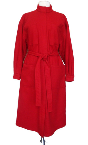 Trench cappotto lana rosso