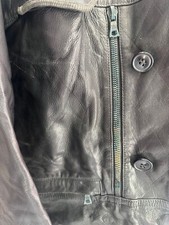 GIANFRANCO FERRE' giacca in vera pelle usato uomo man tg 52 nero LLV12