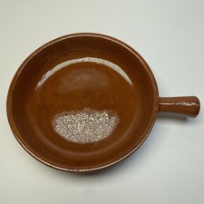 PIATTO DA FORNO in terracotta argilla spagnola con manico 8” vintage