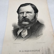 Stampa ritratto W H Waddington