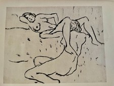 XXVIII LES DEUX AMIES DESSIN DE MARQUET ETCHING MOURLOT EROTICA