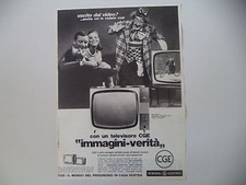 advertising Pubblicità 1965 TELEVISORE CGE TB 351