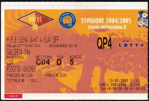 Ticket virtus roma - ticket,