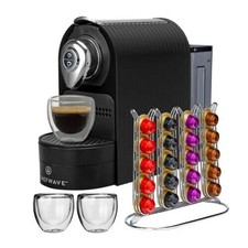 ChefWave Macchina Espresso per Nespresso,Porta Capsule Compatibile Nero o Rosso