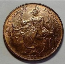10 CENTESIMI 1900 FRANCIA III