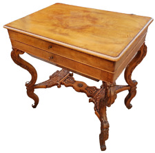 TAVOLINO DA LAVORO SCRITTOIO RADICA DI NOCE 1860/80 FRANCIA  P 54 L 75 H 77