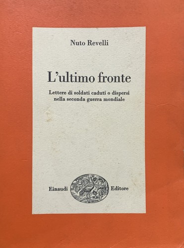 Ultimo fronte lettere di - fronte.,