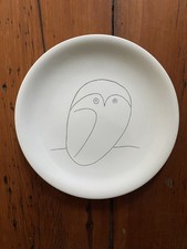 Piatto ceramica gufo Picasso