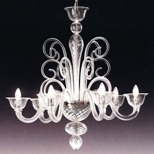 Lampadario in Vetro di Murano artistico  6 Luci Vintage mai usato